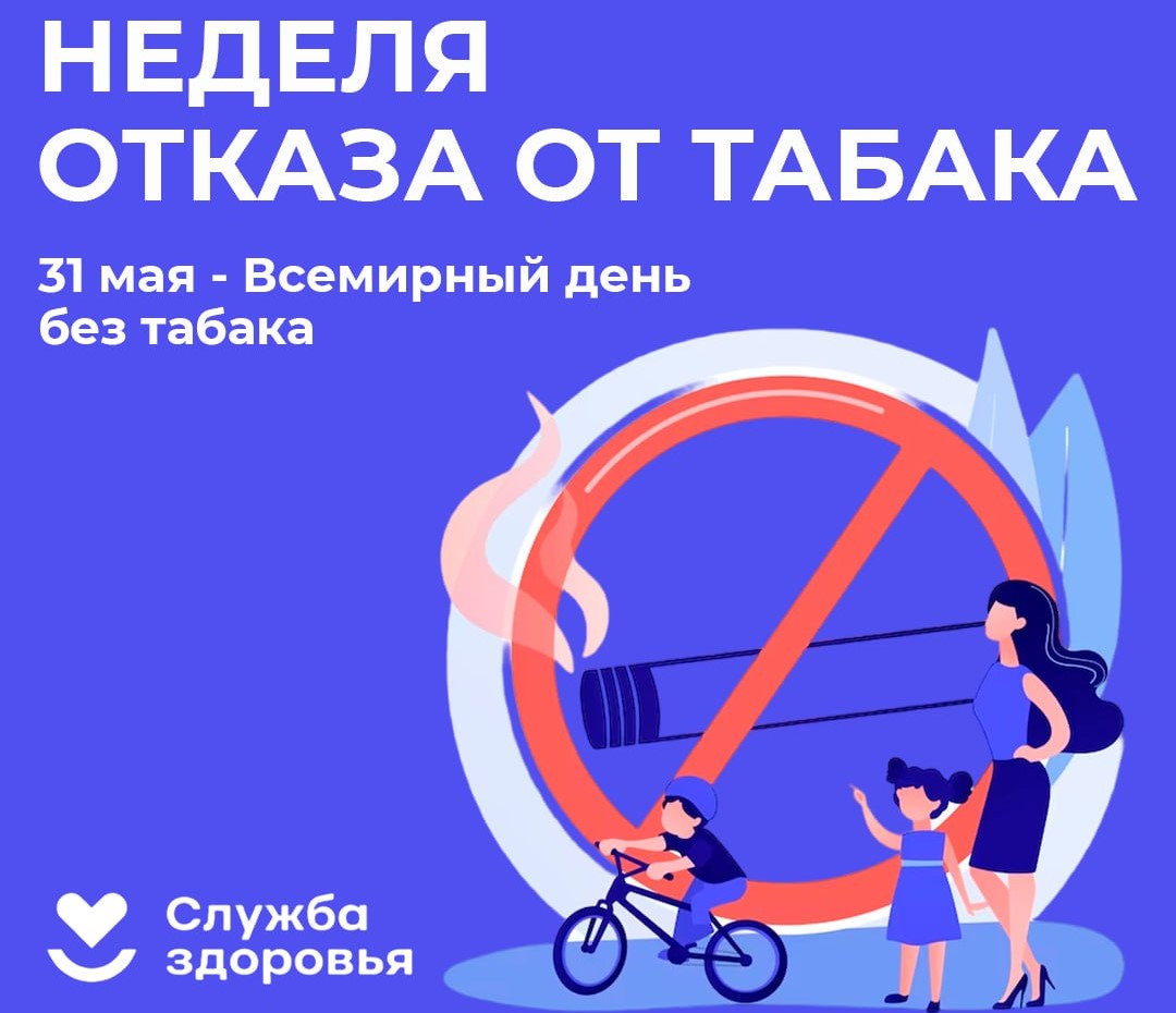 Неделя отказа от табака (в честь Всемирного дня без табака 31 мая).